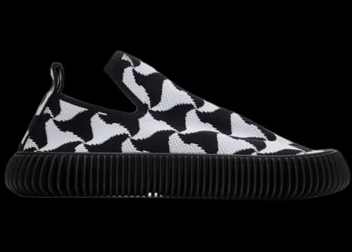 Bottega Veneta Ripple Knit Sneaker Black White