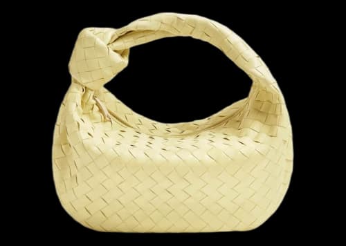 Bottega Veneta Teen Jodie Intrecciato Shoulder Bag Ice Cream