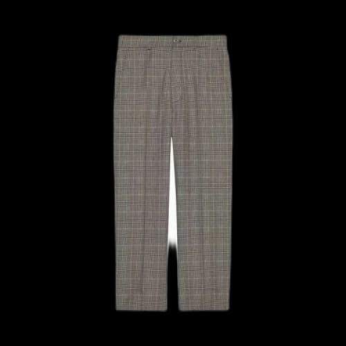 Gucci Wide-Leg Plaid Trousers Grey