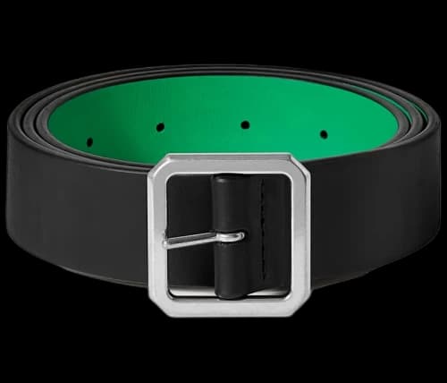 Bottega Veneta Reversible Buckle Belt Black Green
