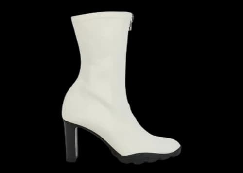 Alexander McQueen Zip-Up Ankle Boots Ivory (Women's)