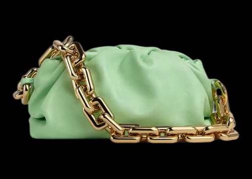 Bottega Veneta Teen Chain Pouch Wasabi