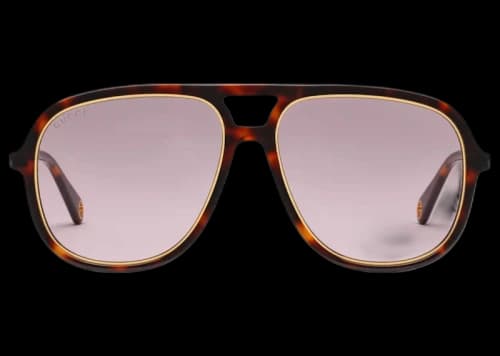 Gucci Navigator Frame Sunglasses Tortoiseshell/Pink (691294 J0741 2359)
