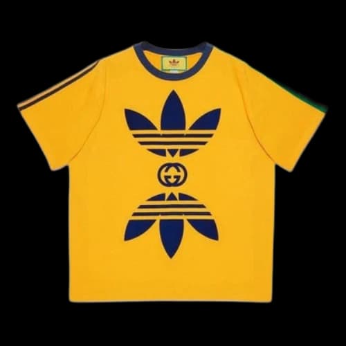 Gucci x adidas Cotton Jersey T-Shirt 'Yellow'