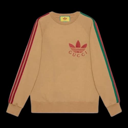 Gucci x adidas Cotton Sersey Sweatshirt 'Camel'
