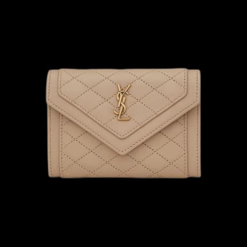 Saint Laurent Gaby Small Envelope Wallet 'Dark Beige'