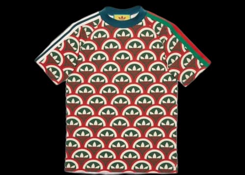 Gucci x adidas Trefoil Print T-Shirt Red/Green