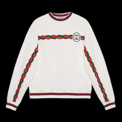 Gucci Cotton Sweatshirt With Interlocking G 'White'