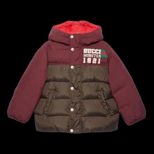 (PS) Gucci Quilted Brand-Embroidered Shell-Down Jacket 'Burgundy'