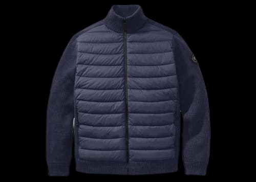 Canada Goose Black Label Hybridge Knit Down Jacket Navy