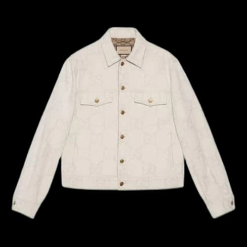 Gucci Maxi GG Denim Jacket 'Ivory'