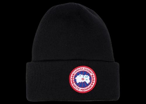 Canada Goose Logo Wool Beanie Black