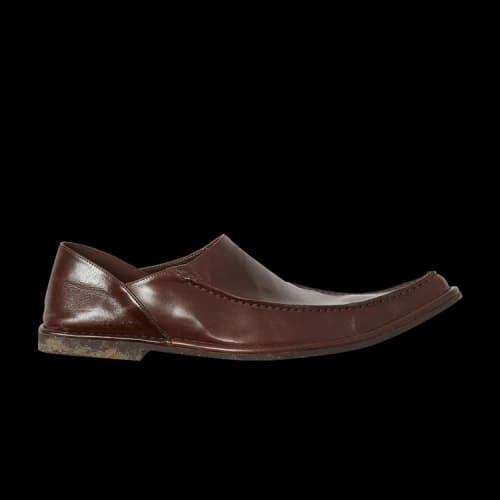 Balenciaga Distressed Calfskin Mule 'Coffee Brown'