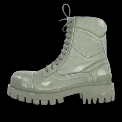 Balenciaga Combat Strike Boots 'Washed Green Cotton'