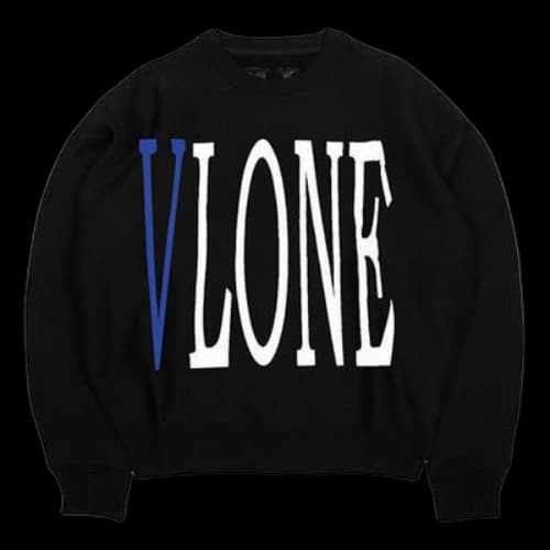 VLONE Staple Crewneck Classic Printing Large Logo Round Neck Couple Style Black Blue