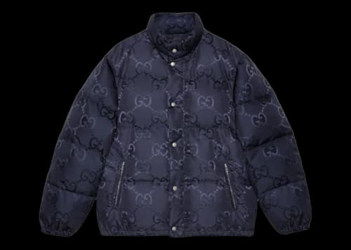 Gucci Jumbo GG Canvas Down Jacket Navy