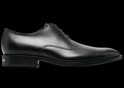 Balenciaga Wallstreet Almond-Toe Derby Shoe Black