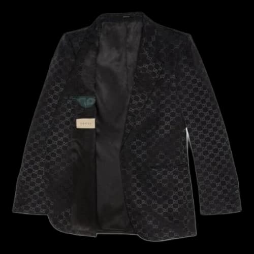 Gucci GG Cotton Viscose Formal Jacket 'Black'