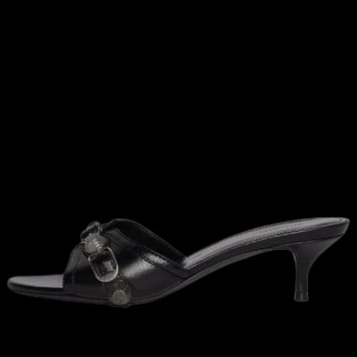 Balenciaga Cagole 50mm Sandals 'Black Arena Lambskin' (Women's)