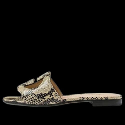 Gucci Cut-out Slide Sandals 'Interlocking G - Neutral' (Women's)