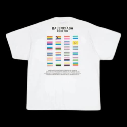 Balenciaga Pride 22 Oversized Cotton T-Shirt 'White Black'