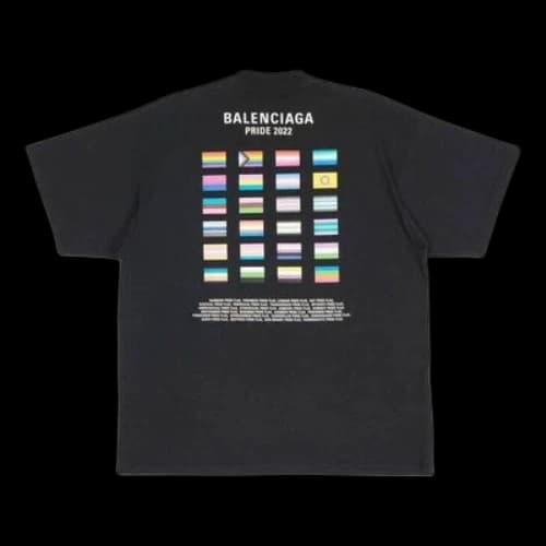 Balenciaga Pride 22 Oversized Cotton T-Shirt 'Black White'