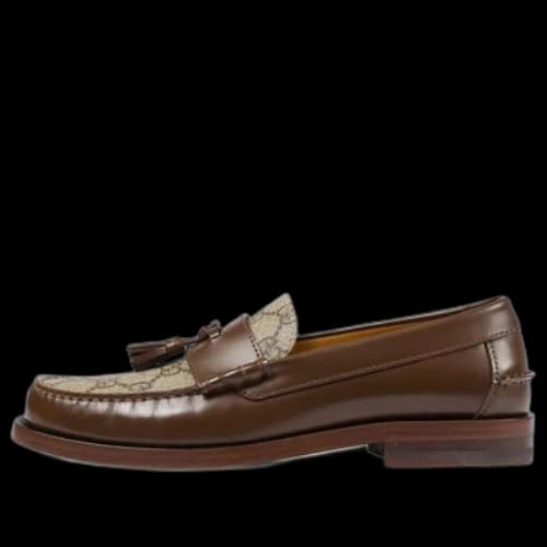 Gucci GG Supreme Canvas Loafers 'Tan Beige' (Women's)