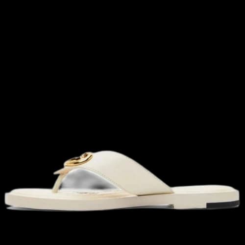 Gucci Interlocking G Thong Sandal 'White Leather' (Women's)