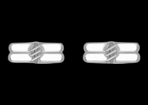 Balenciaga BB Icon Earrings Antique Silver
