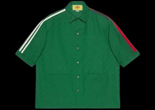 Gucci x adidas GG Trefoil Jacquard Shirt Green
