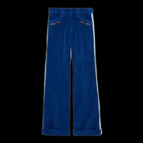 Gucci x adidas Corduroy Trousers With Horsebit In Blue