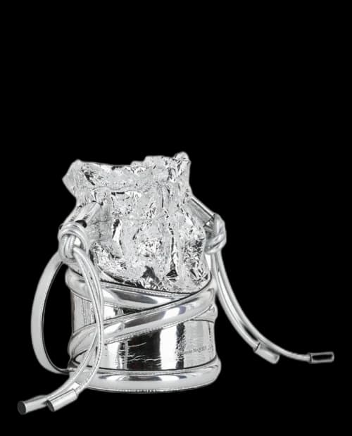 Alexander McQueen The Soft Curve Bag Silver