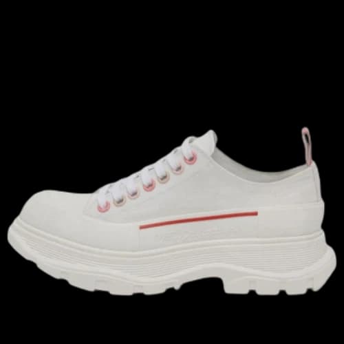 Alexander McQueen Tread Slick 45mm Lace Up Sneakers 'White Pink' (Women's)