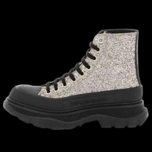 Alexander McQueen Tread Slick Boots 'Silver Gold Black' (Women's)