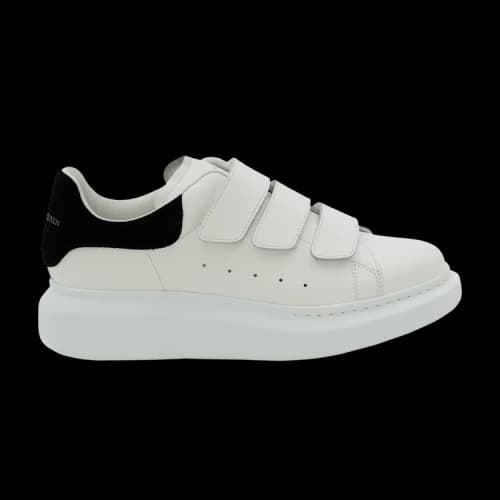 Alexander McQueen Oversized Triple Strap Sneaker 'White Black' (Women's)