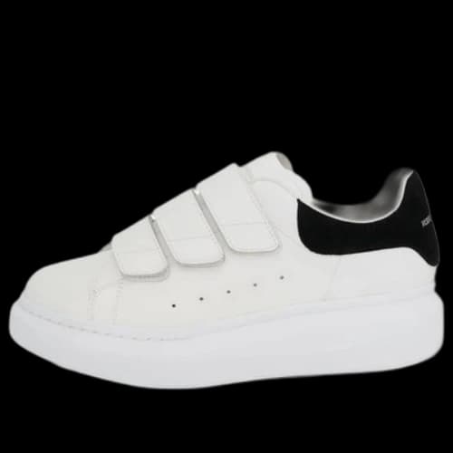 Alexander McQueen Oversized Triple Strap Sneaker 'White Black' (Women's)
