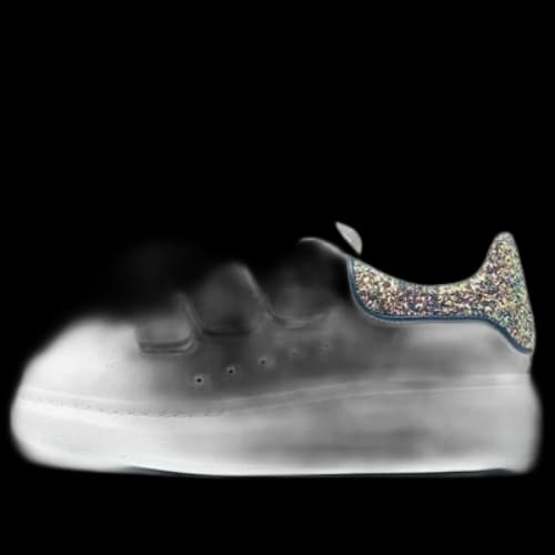 Alexander McQueen Oversized Triple Strap Sneaker 'White Glittered' (Women's)