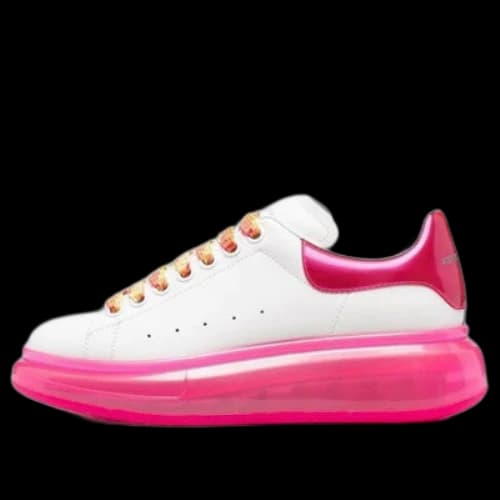 Alexander McQueen Oversized Lace-Up Sneakers 'White Rose Pink' (Women's)