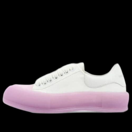 Alexander McQueen Deck Skate Plimsoll Shoes 'White Pink' (Women's)