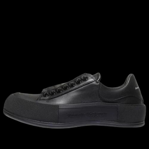 Alexander McQueen Deck Plimsoll Low 'Triple Black' (Women's)