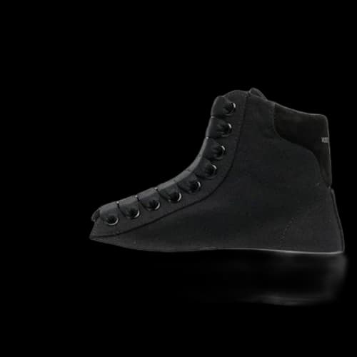 Alexander McQueen High-Top Deck Skate Plimsoll Shoes 'Black White' (Women's)