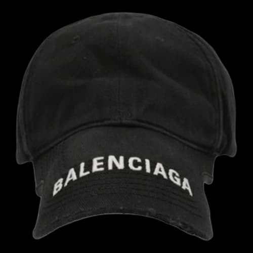 Balenciaga Hat Notch Logo Visor Cap 'Black'