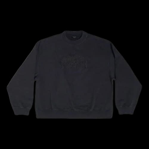 Balenciaga Cities Paris Embroidered Logo Sweatshirt 'Black'