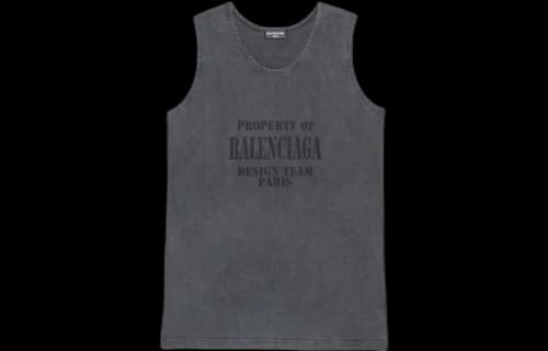 Balenciaga Property Loose Tank Top 'Washed Black'