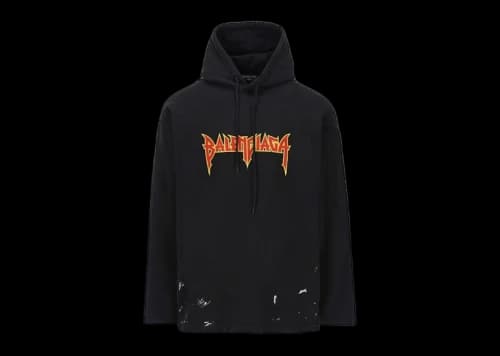 Balenciaga Metal Vintage Hoodie Black