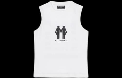 Balenciaga Pride 22 Tank Top 'White Black'