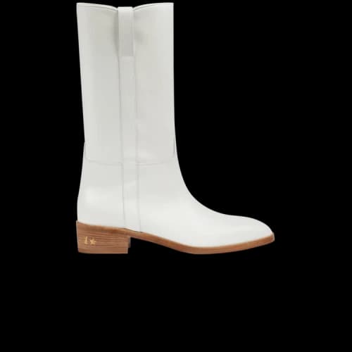 Gucci Leather Mid-Calf Boots White