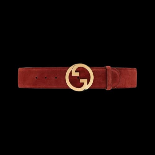 Gucci Blondie Wide Belt 'Deep Red'