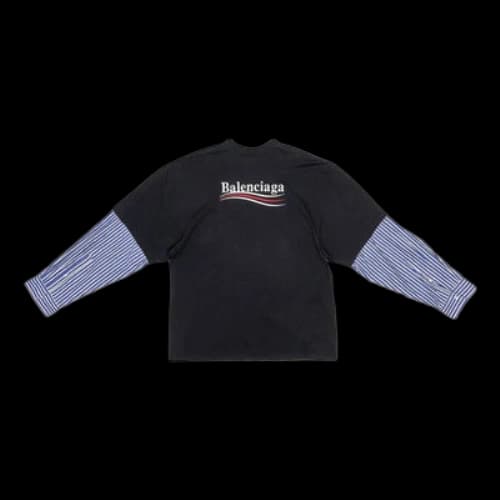 Balenciaga Political Campaign Layered T-Shirt 'Black'