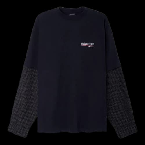 Balenciaga Political Campaign Layered T-Shirt Oversized 'Black'